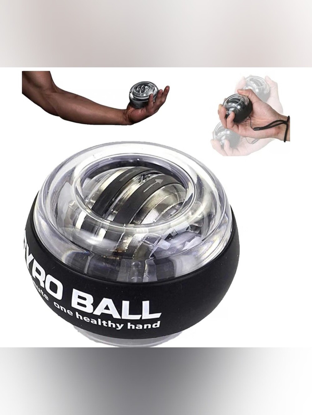 Gyro Power Hand Exercise Ball - Black